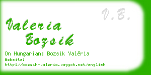valeria bozsik business card