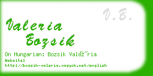 valeria bozsik business card